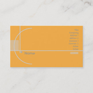Orange Geometric - Business Card