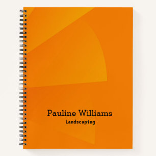 Orange geometric gradient pattern notebook
