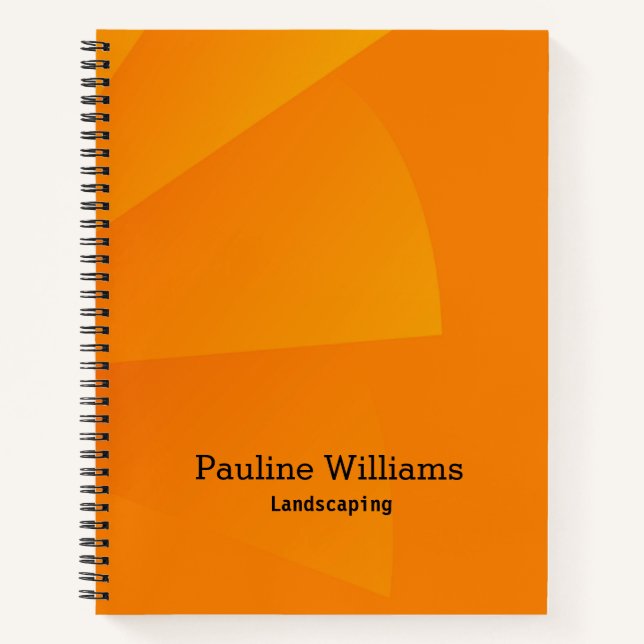 Orange geometric gradient pattern notebook (Front)