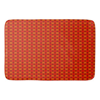 Orange Geometric Mesh Bath Mat