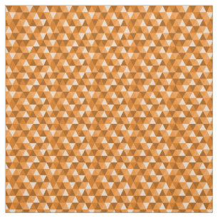 Orange Geometric Triangles Pattern Fabric