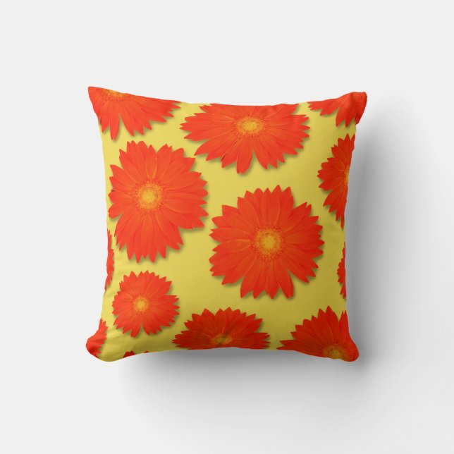 Orange Gerbera 2 Cushion (Front)