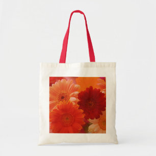 Orange Gerbera Daisy Flowers Art Tote Bags