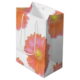 Orange gerbera daisy medium gift bag