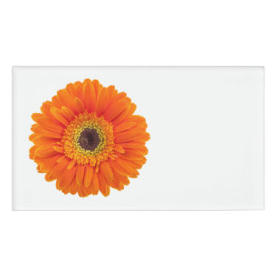 Orange Gerbera Daisy Name Tag