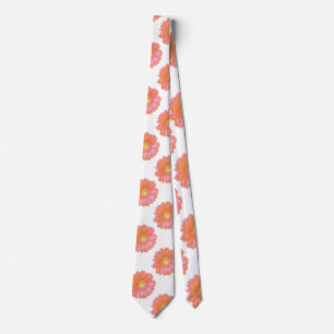 Orange gerbera daisy tie