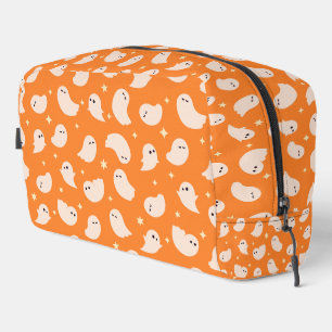 Orange Ghost Doodle Pattern Dopp Kit