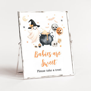 Orange Ghost Little Boo Babies are Sweet Sign