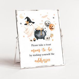 Orange Ghost Little Boo Envelope Station Sign