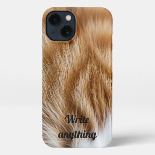 Orange Ginger Fuzzy Cat Fur Texture iPhone 13 Case