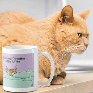 Orange Ginger Purple Cute Cat Mum Mother’s Day Coffee Mug