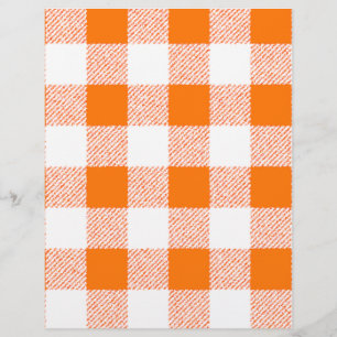 Orange Gingham Check Pattern Flyer
