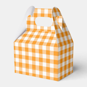 Orange Gingham Favor Box