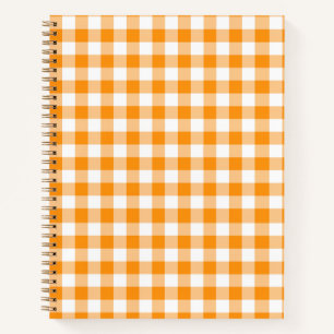 Orange Gingham Notebook