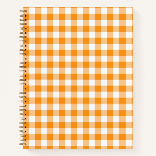 Orange Gingham Notebook (Front)