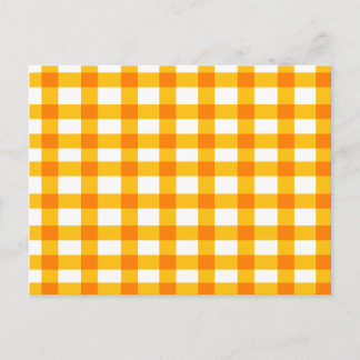 Orange Gingham Postcard