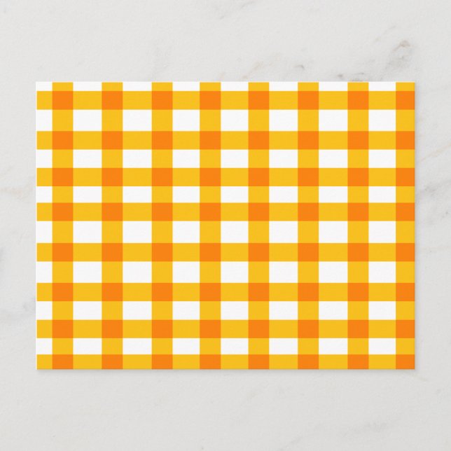 Orange Gingham Postcard (Front)