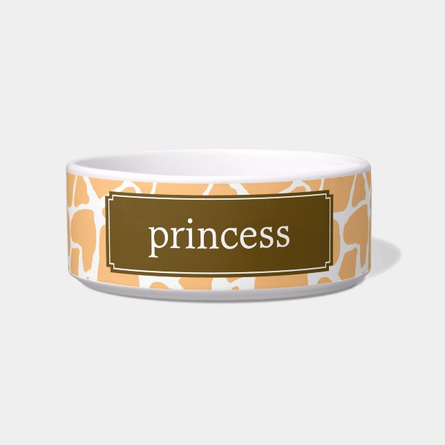 Orange Giraffe Pattern Bowl (Front)