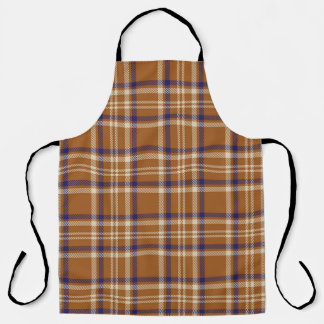 Orange Glen Plaid textured seamless patternabstrac Apron