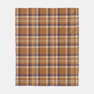 Orange Glen Plaid textured seamless patternabstrac Fleece Blanket