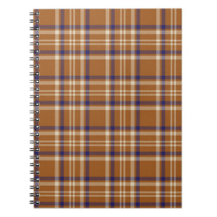 Orange Glen Plaid textured seamless patternabstrac Notebook
