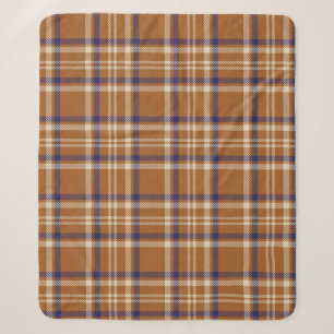 Orange Glen Plaid textured seamless patternabstrac Sherpa Blanket