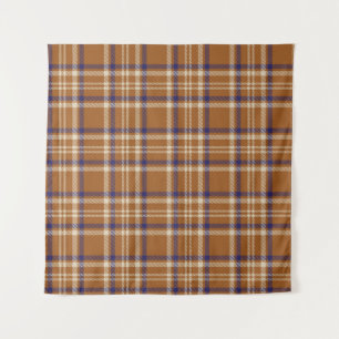 Orange Glen Plaid textured seamless patternabstrac Tapestry