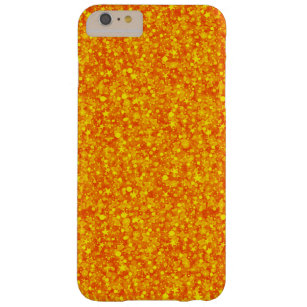 Orange Glitter And Sparkles Pattern Barely There iPhone 6 Plus Case