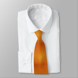 Orange Glitter Sparkly Neck Tie