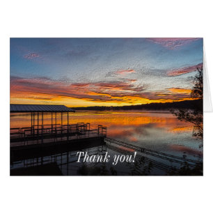 Orange Glory Morning Painterly Thank You Card