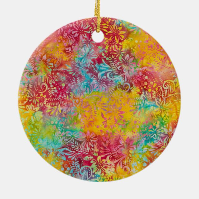 Orange Glow Ceramic Tree Decoration (Back)