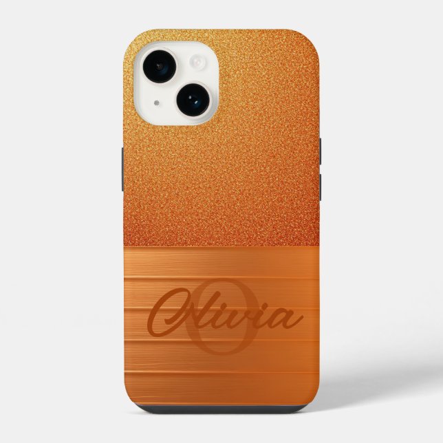 Orange Gold iPhone Case (Back)