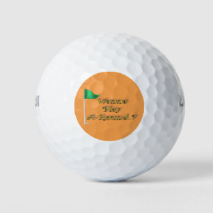 Orange Golf Play A Round Funny Humour Balls