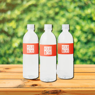 orange  gradient  add logo  water bottle label