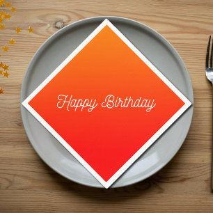 orange gradient - Birthday Napkins