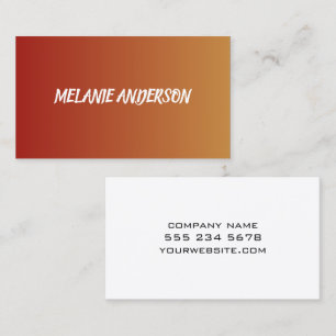 Orange Gradient Business Card