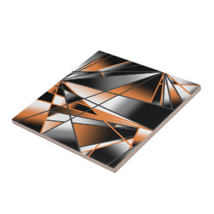 Orange Gradient Colour Fill Mechanical Design  Tile