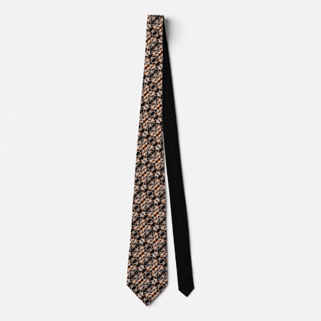 Orange Gradient Colour Fill Mechanical Drawing Tie (Front)