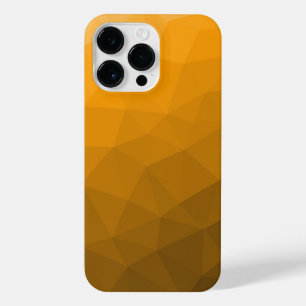 Orange gradient geometric mesh pattern iPhone 14 pro max case