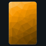 Orange gradient geometric mesh pattern magnet<br><div class="desc">Orange gradient geometric mesh pattern. Triangle geometric mesh with light dark orange ombre gradient.</div>