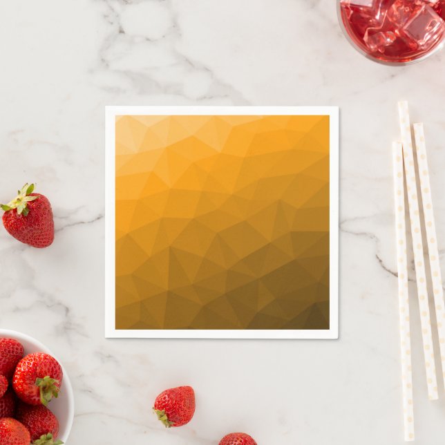 Orange gradient geometric mesh pattern napkin (Insitu)
