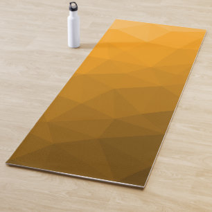 Orange Gradient Geometric Mesh Pattern Yoga Mat