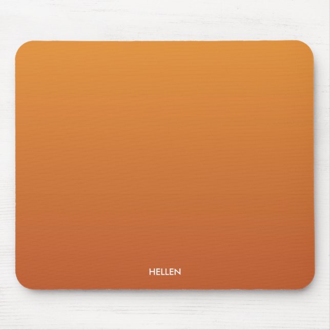 Orange Gradient Ombre Personalised Mouse Pad (Front)