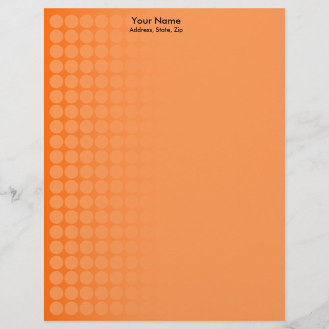 Orange gradient spots 2 letterhead template (Front)