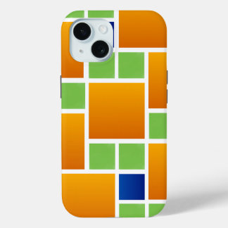 Orange Gradient Squares  iPhone 15 Case