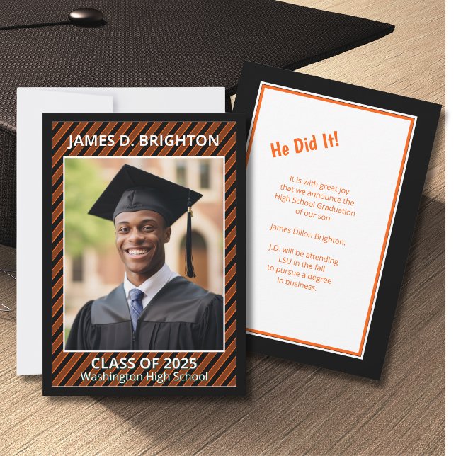 Orange Graduation Photo Announcement (Creator Uploaded)