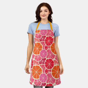Orange & Grapefruit Citrus Fruit Pattern Apron