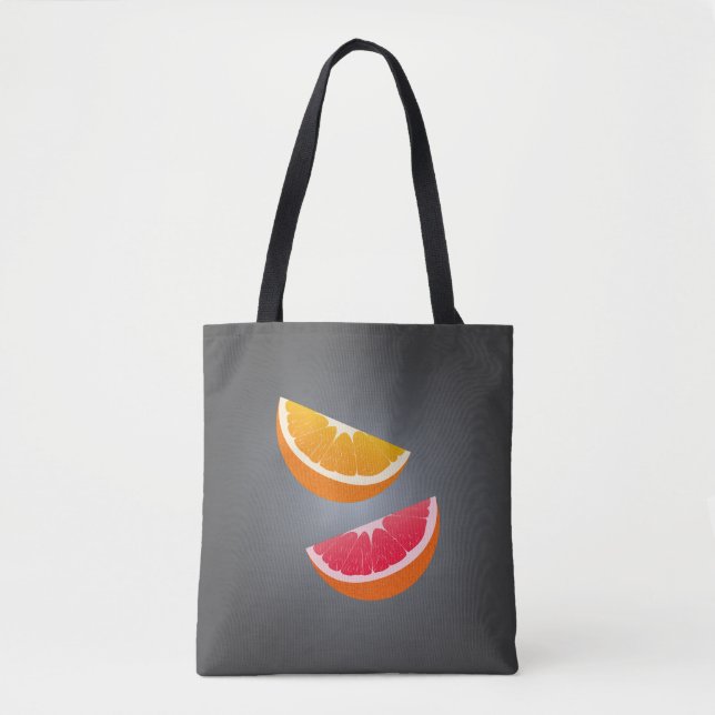 Orange & Grapefruit – Modern Citrus Design Tote Bag (Front)