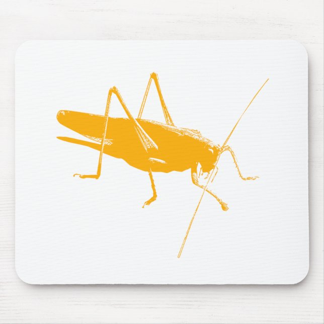 Orange Grasshopper Mouse Pad (Front)