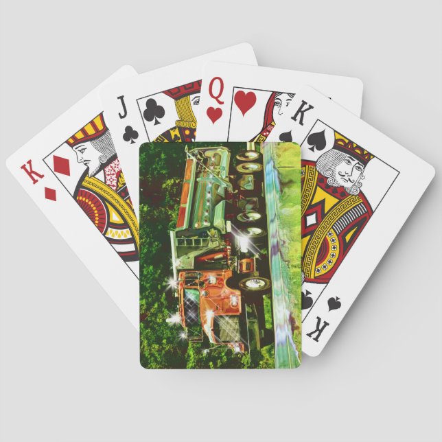 Orange Gravel Lorry Truck-Driver's Card Deck (Back)